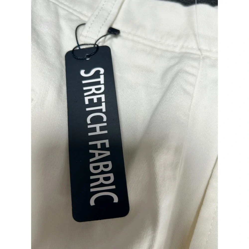 NEW Roundtree Yorke Big Man Classic Fit Flat Front Stretch Shorts Size 48 White